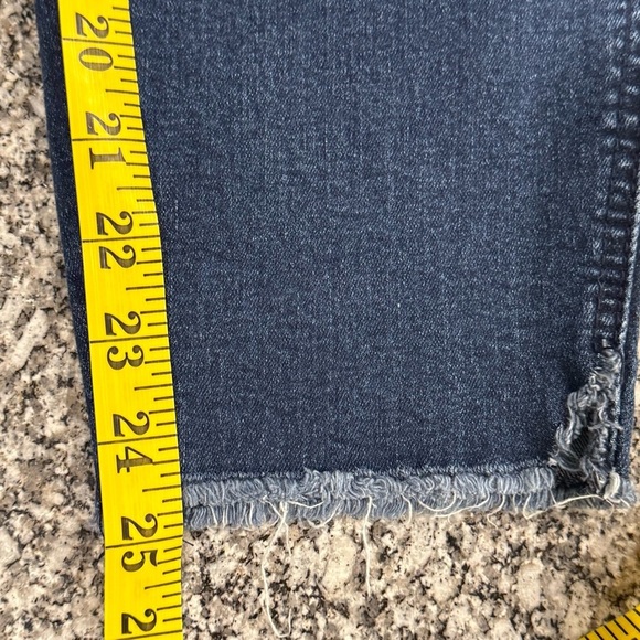 Seven7 High Rise Ankle Skinny jeans size 12 stretch raw hem - Picture 10 of 13